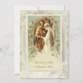 カトリック伝統的ブライダル結婚式招待状 招待状 (正面)