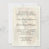 カトリック伝統的ブライダル結婚式招待状 招待状 (裏面)