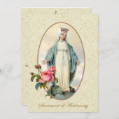 カトリック伝統的ブライダル結婚式招待状 招待状 (正面/裏面)