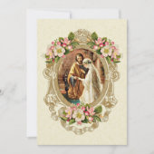 カトリック伝統的ブライダル結婚式招待状 招待状 (正面)