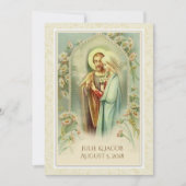 カトリック伝統的ブライダル結婚式招待状 招待状 (正面)