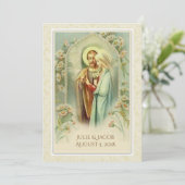 カトリック伝統的ブライダル結婚式招待状 招待状 (スタンド正面)