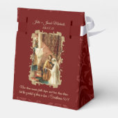 カトリック伝統的マリア・セント・ジョセフ・ダマスク・マルーン フェイバーボックス (裏面サイド)