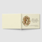 カトリック伝統的ヴィンテージエレガントなウェディングレース ゲストブック (全面)