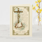 カトリック伝統的悔やみや弔慰ミサ提供クロス カード (黄色い花)