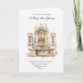 カトリック伝統的悔やみや弔慰ミサ提供クロス カード (正面)