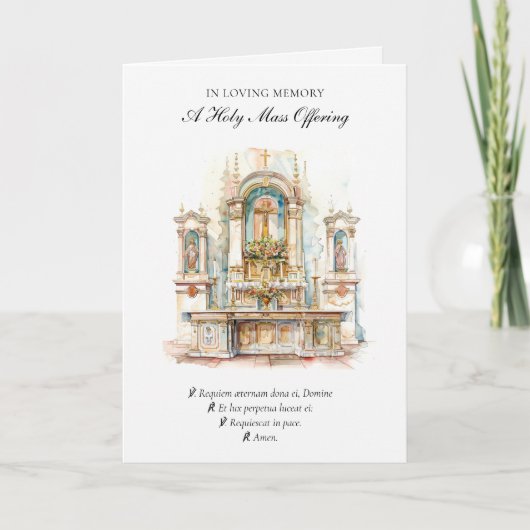 カトリック伝統的悔やみや弔慰ミサ提供クロス カード (正面)
