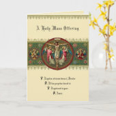 カトリック伝統的悔やみや弔慰ミサ提供クロス カード (黄色い花)