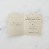 カトリック伝統的悔やみや弔慰ミサ提供クロス カード (内部)