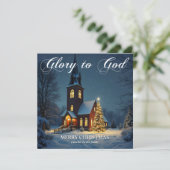 カトリック伝統的教会の宗教的クリスマス シーズンカード (スタンド正面)
