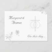 カトリック伝統的教会結婚の教会 エンクロージャーカード (正面)