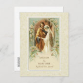 カトリック伝統的教徒は日付を保存結婚する 案内ポストカード (正面/裏面)