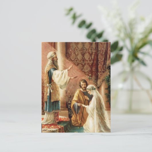 カトリック伝統的教徒は日付を保存結婚する 案内ポストカード (スタンド正面)