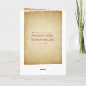 カトリック伝統的結婚式 プログラムセピア シーズンカード (裏面)