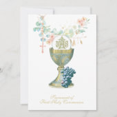 カトリック伝統的聖聖聖聖体ユーカリ 招待状 (正面)