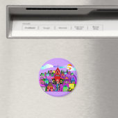 カトリック修道女アート「教会へ向かう」 マグネット (インサイチュ (食洗機))