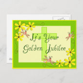 カトリック修道女ゴールデンジュビリーカード ポストカード (正面/裏面)