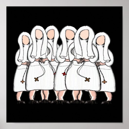 カトリック修道院芸術ポスターペン&インク ポスター (正面)
