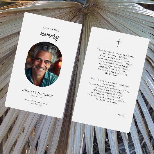 カトリック写真葬儀記念祈りの言葉カード