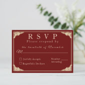 カトリック冬の結婚式の応答カード 出欠カード (スタンド正面)