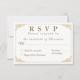 カトリック冬の結婚式の応答カード 出欠カード