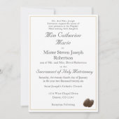 カトリック冬の結婚式招待状 招待状 (正面)