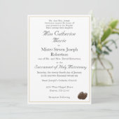 カトリック冬の結婚式招待状 招待状 (スタンド正面)