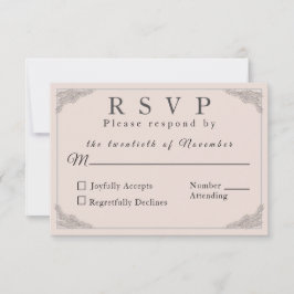 カトリック冬の結婚式返信カード 出欠カード