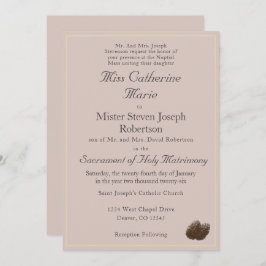 カトリック冬季ウェディング招待状 招待状