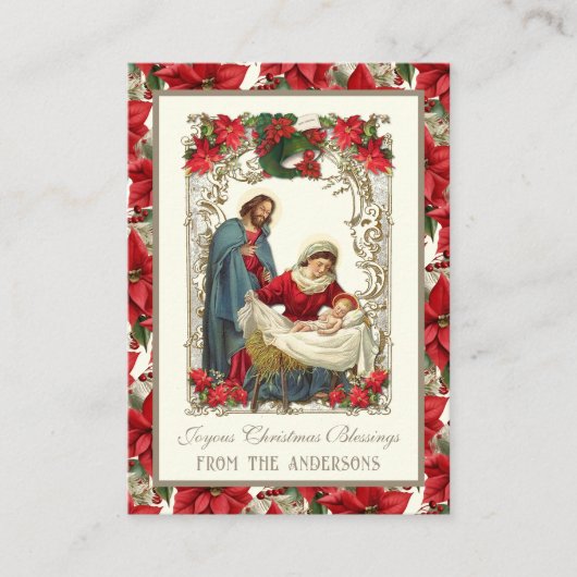 カトリック出生祈りの言葉三ハート 名刺 (正面)