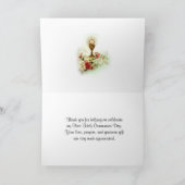 カトリック初の聖聖体ヴィンテージ宗教 サンキューカード (内部)