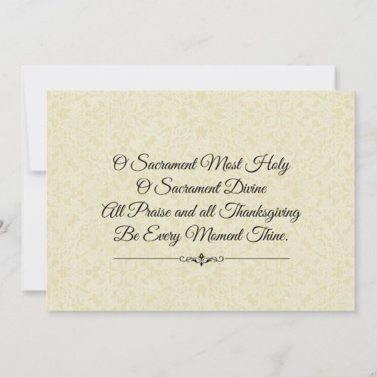 カトリック初の聖餐式の聖餐式招待状 招待状 (裏面)