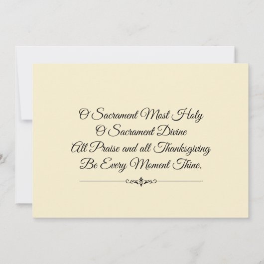 カトリック初の聖餐式の聖餐式招待状 招待状 (裏面)