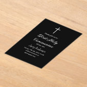 カトリック初の聖餐式シンプルミニマル アクリル招待状 (レイダウン)