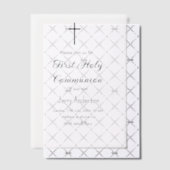 カトリック初の聖餐式シンプルミニマル ベラム紙招待状 (オフセット (招待状))