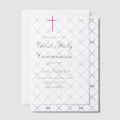 カトリック初の聖餐式シンプルミニマル ベラム紙招待状 (オフセット (招待状))