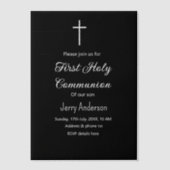 カトリック初の聖餐式シンプルミニマル ベラム紙招待状 (正面)