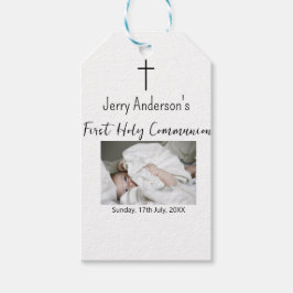 カトリック初の聖餐式シンプルQRミニマル ギフトタグ