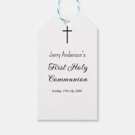 カトリック初の聖餐式シンプルQRミニマル ギフトタグ