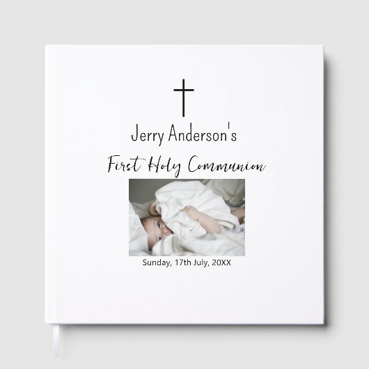 カトリック初の聖餐式シンプルQRミニマル ゲストブック (正面)