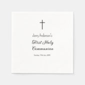 カトリック初の聖餐式シンプルQRミニマル スタンダードカクテルナプキン (正面)