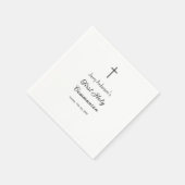 カトリック初の聖餐式シンプルQRミニマル スタンダードカクテルナプキン (角)