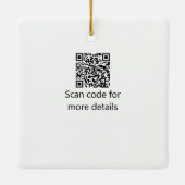 カトリック初の聖餐式シンプルQRミニマル セラミックオーナメント (裏面)