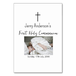 カトリック初の聖餐式シンプルQRミニマル テーブルナンバー