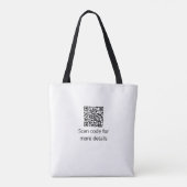 カトリック初の聖餐式シンプルQRミニマル トートバッグ (裏面)