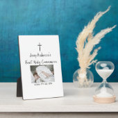 カトリック初の聖餐式シンプルQRミニマル フォトプラーク (側面)