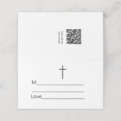 カトリック初の聖餐式シンプルQRミニマル プレイスカード (外部開封)
