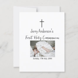 カトリック初の聖餐式シンプルQRミニマル ポストカード