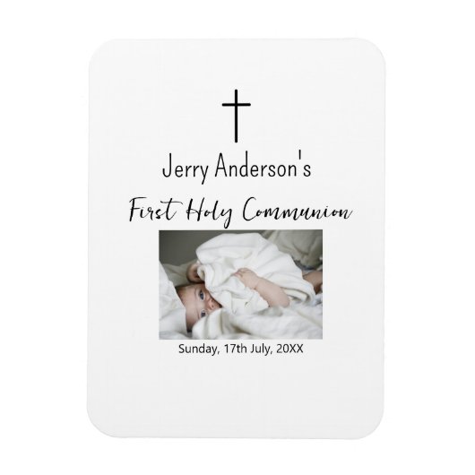 カトリック初の聖餐式シンプルQRミニマル マグネット (縦)