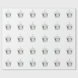 カトリック初の聖餐式シンプルQRミニマル ラッピングペーパー